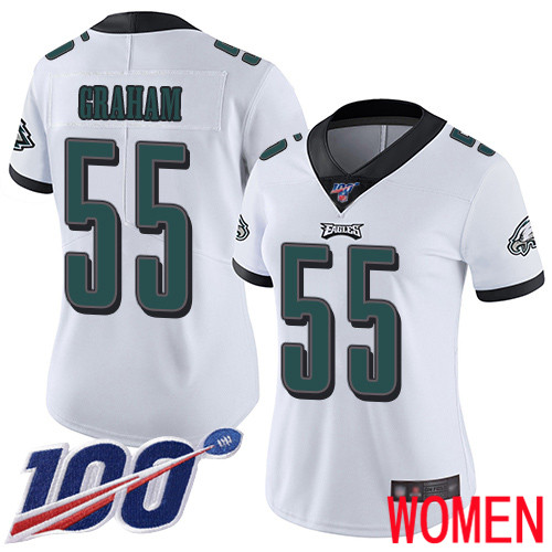 Women Philadelphia Eagles #55 Brandon Graham White Vapor Untouchable NFL Jersey Limited Player